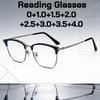 Men's Business Reading Glasses Luxury Design Metal Frame Anti Blue Light Presbyopia Glasses Ultra Light High-definition Eyewear