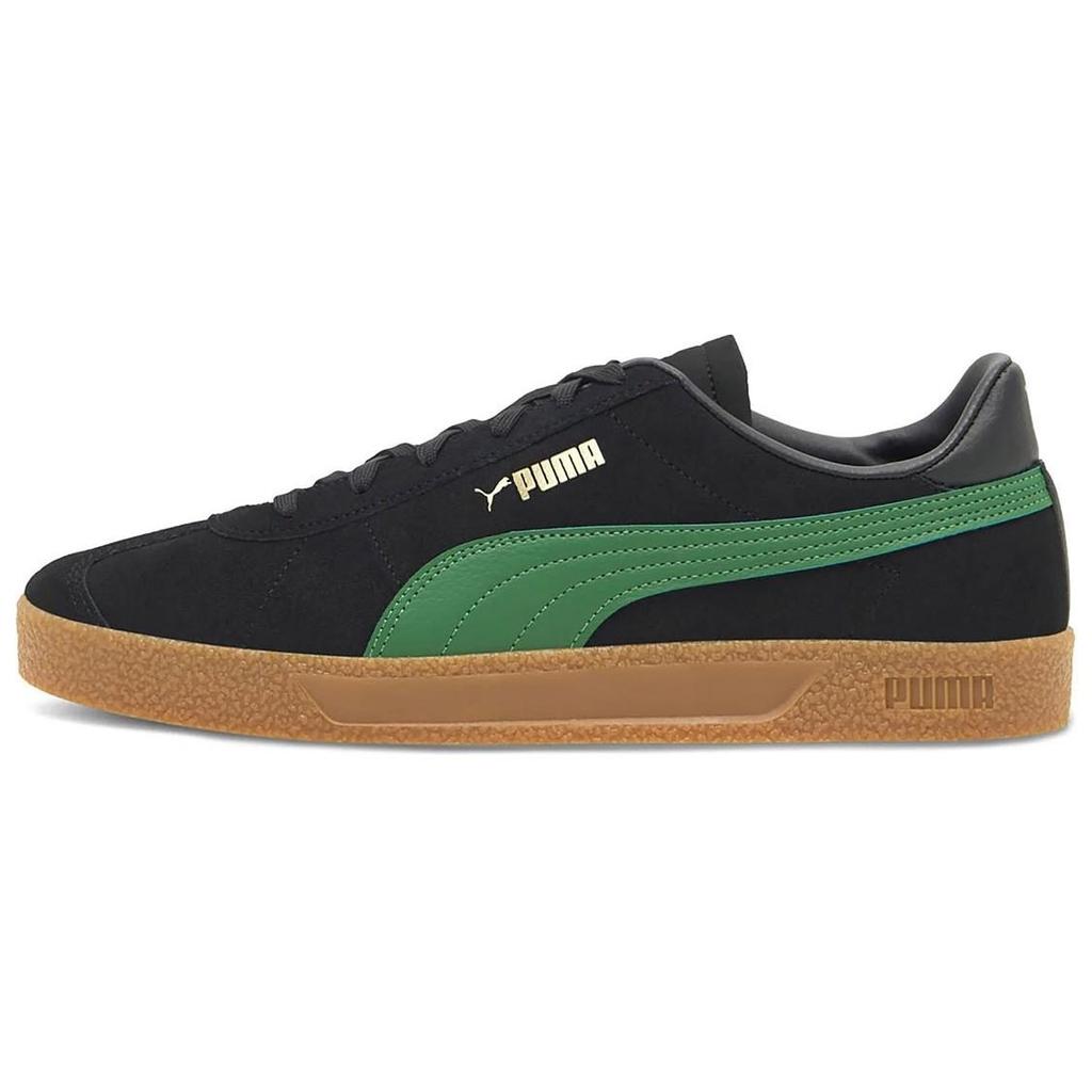 Puma Club Abrasion Resistant Low Top German Army Trainers Unisex Black Green 381111-27