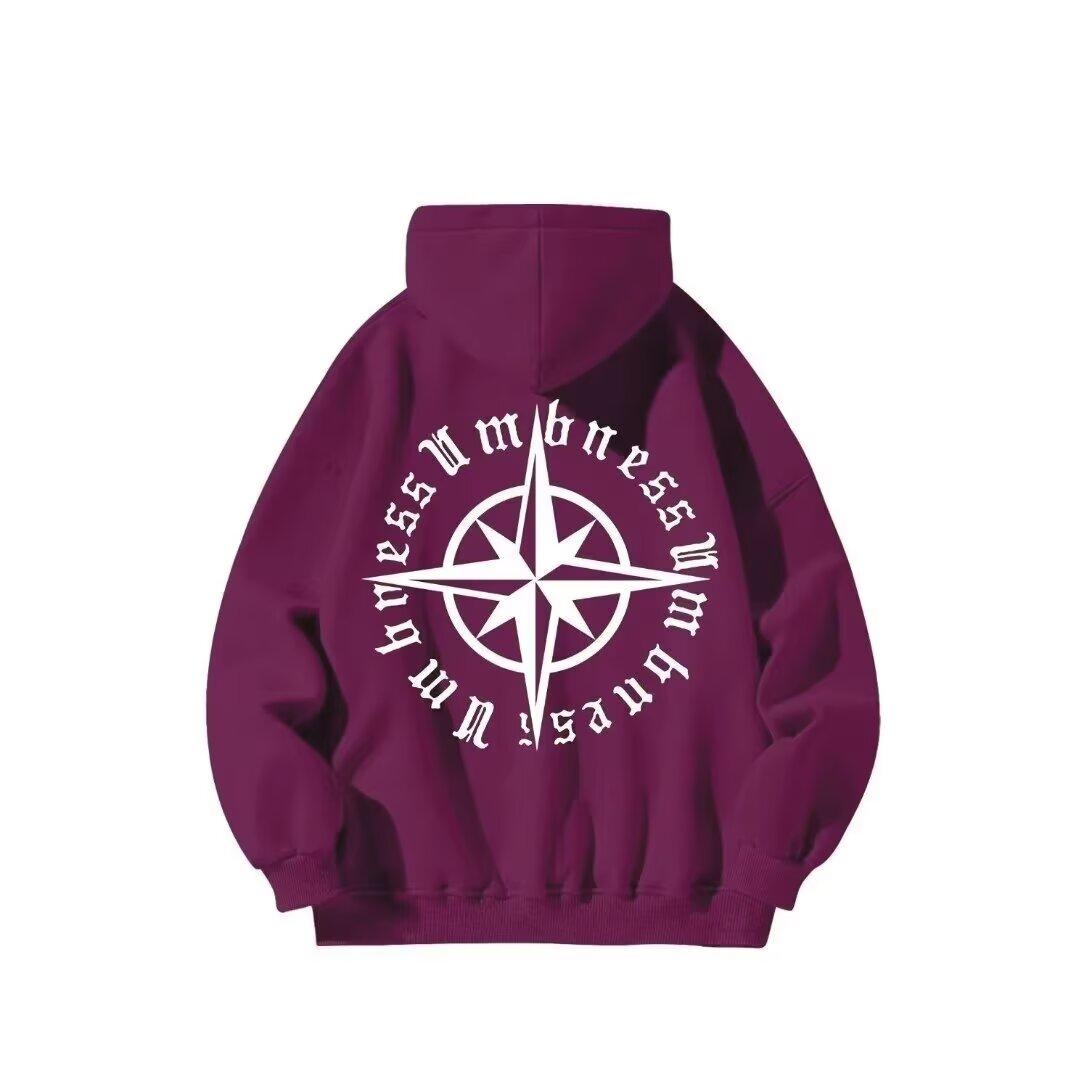 

Ретро-свитер в стиле Гонконга, мужской свитер с капюшоном на весну и осень, американский тяжелый уличный стиль, модный бренд, мешковатое пальто 5XL вино красного