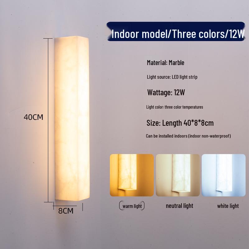 

Водонепроницаемый алебастровый настенный светильник для наружного и внутреннего использования Neutral Light