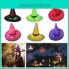 Festive Glowing Halloween Witch Hats For Outdoor Cosplay Party And Decorations