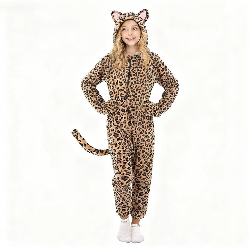 Carnival Christmas Enfant Black Cat Leopard Cosplay Costume Enfants Anime Pajamas Animal Onesies Kigurumi Halloween Jumpsuit