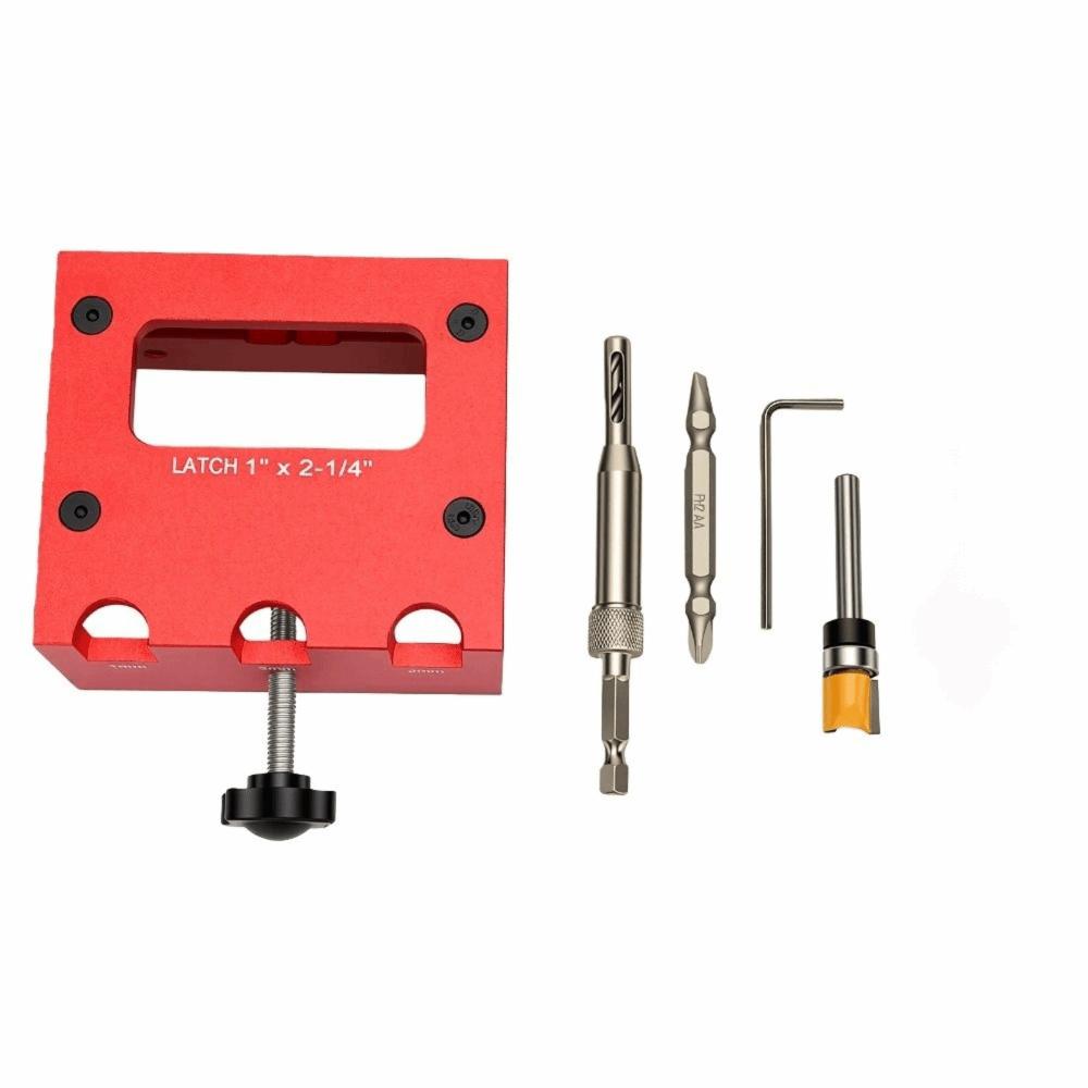 Clamp On Design Door Latch Mortise Tool Aluminum Alloy Door Installation Kit For Latch Plates