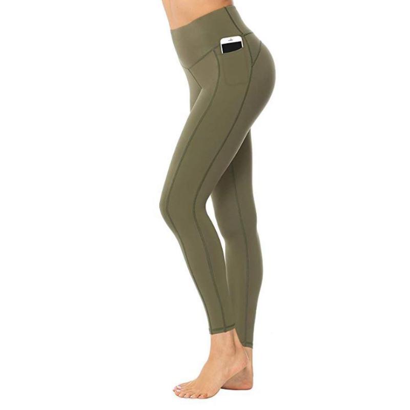 

Nessaj Высокая талия Фитнес Спортивные леггинсы Тонкий бег Колготки Женщины Йога Брюки с карманом