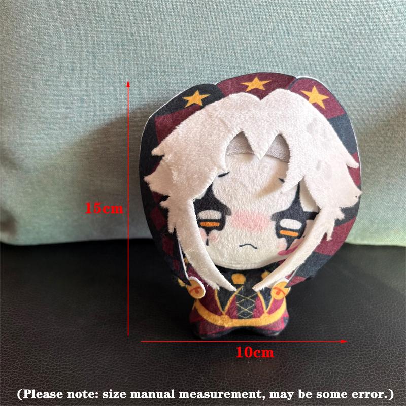 Super Cute 15cm Funny Anime Keychain Pendant Game The Freak Circus Plush Toy Harlequin Pierrot Character Keys Chain Plushie Doll