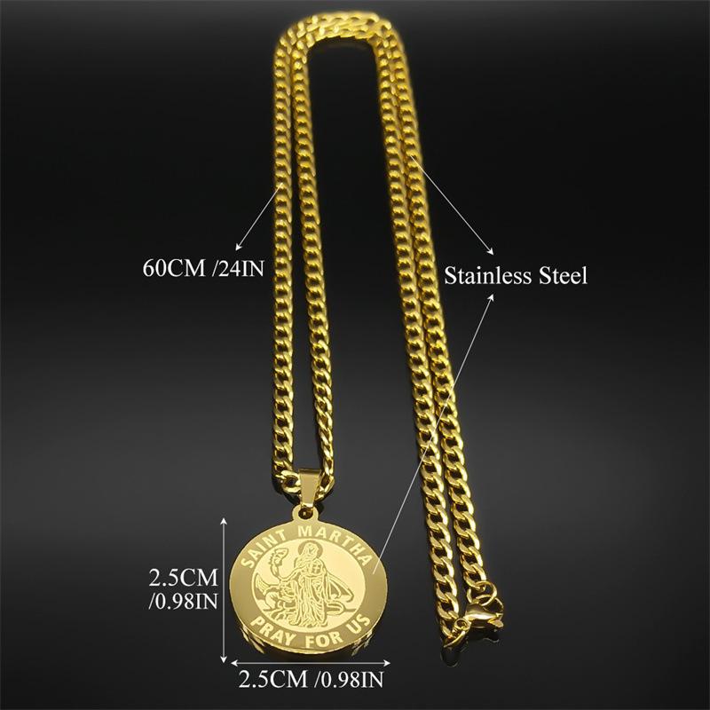 Pendant Archangel Saint Martha High-end Neutral Retro Fashion Jewelry Necklace