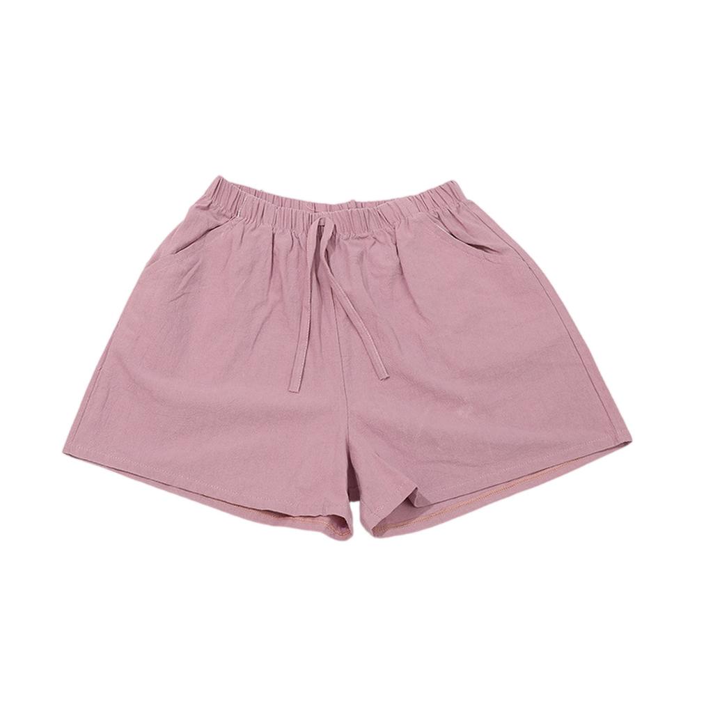 Kids Summer Drawstring Waist Shorts Elastic Waistband Casual Loose Fit Solid Color Lightweight Shorts for Boys and Girls