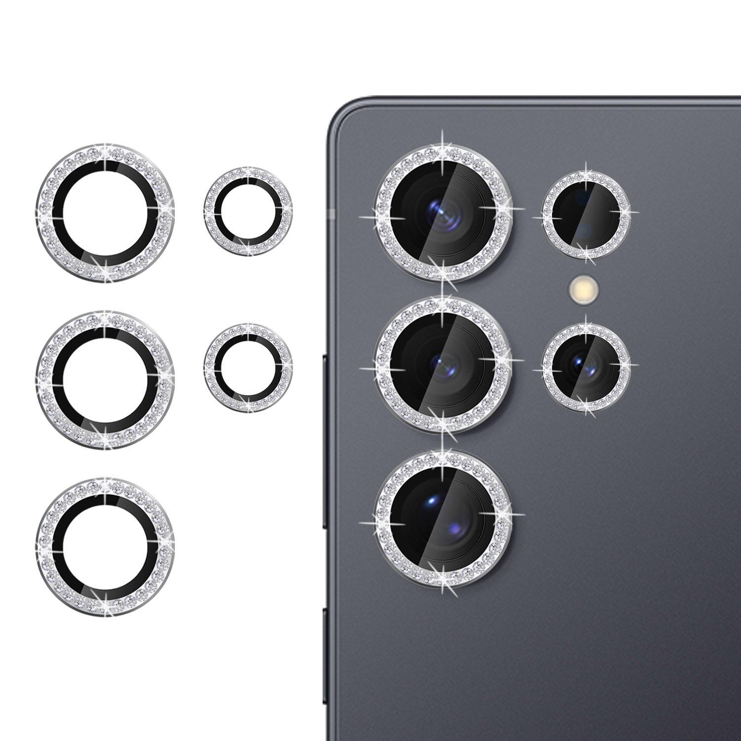 

Защитное стекло для объектива камеры Samsung Galaxy S25 Ultra, дизайн «бриллиантовое кольцо», закаленное стекло Silver