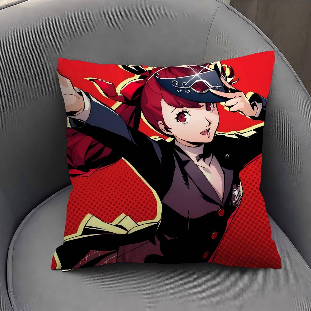 Game P-Persona 5 Cushion Cover Pillow Cover Decor Pillowcase Printed Cushion Case For Couch
