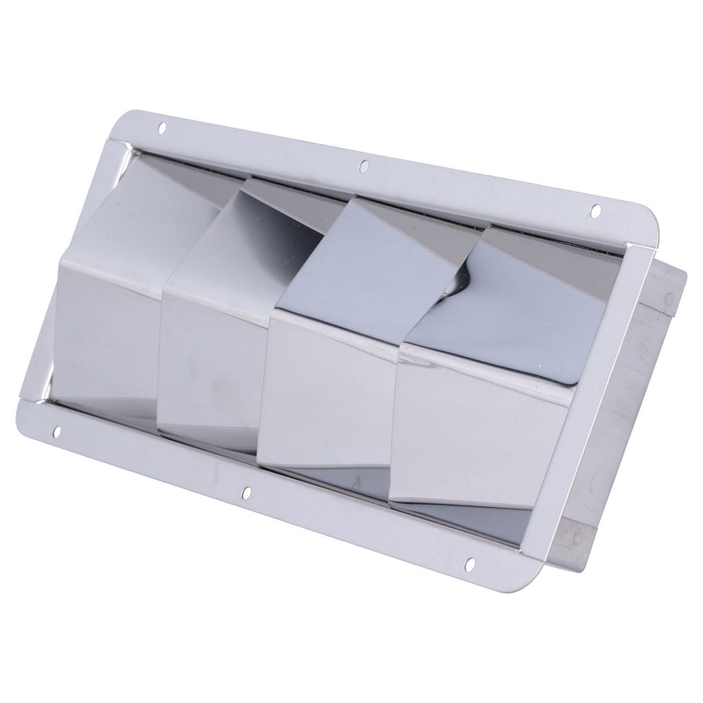 Marine Louver Vent Grille Square 4 Slots Grid Cover Boat Shutters Blind Stainless Steel