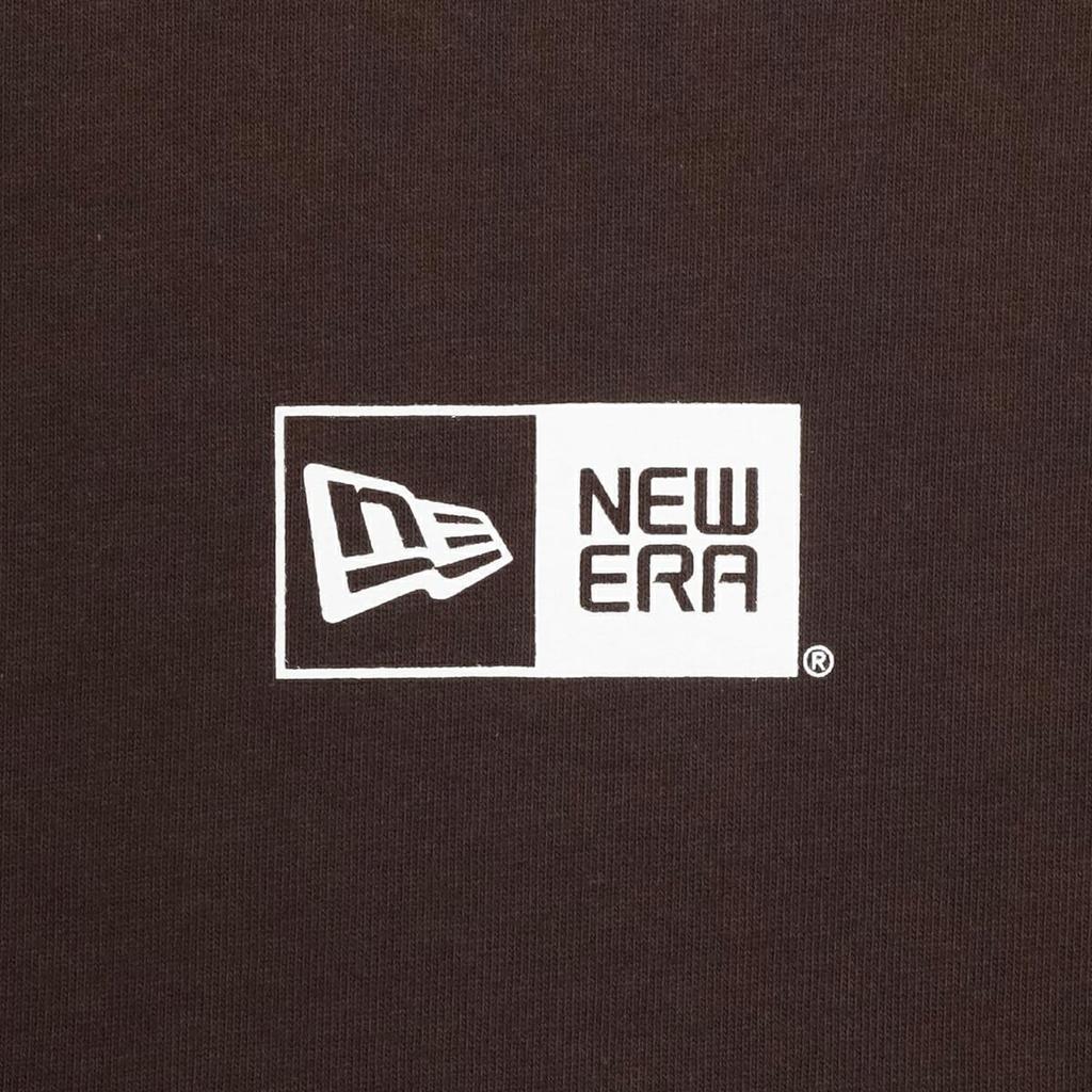 New Era Short Sleeve Oversized Burnt Wood White Oversized Cotton Tee Box Logo T-Shirt S/S