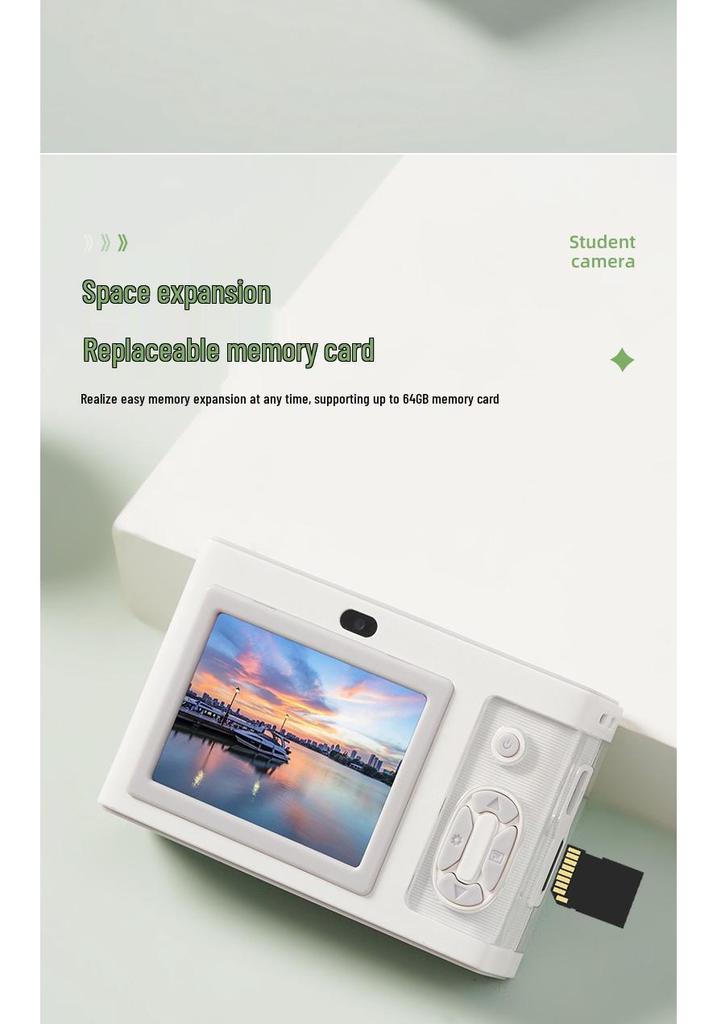 Campus Student HD Retro Dual-Lens Portable Travel Camera