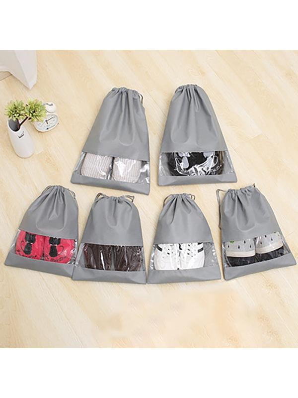 Portable Travel Shoe Bags, Large Drawstring Shoes Pouch Storage Translucent Organizer Bags
