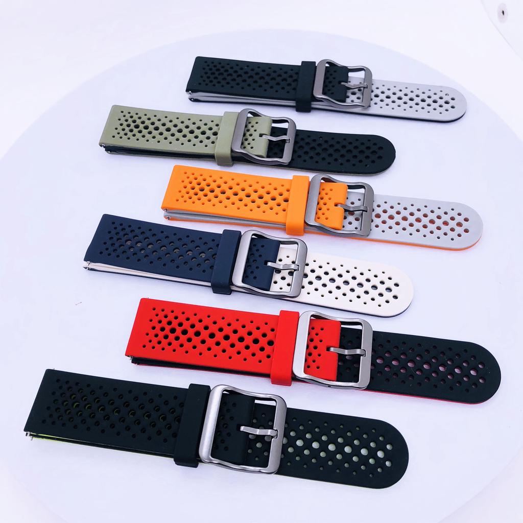 22mm Sports Silicone Watch Strap For Amazfit Bip 6 5 Watchband Smartwatch Accessories For Amazfit Balance 2 GTR 4 3 2 Bracelet
