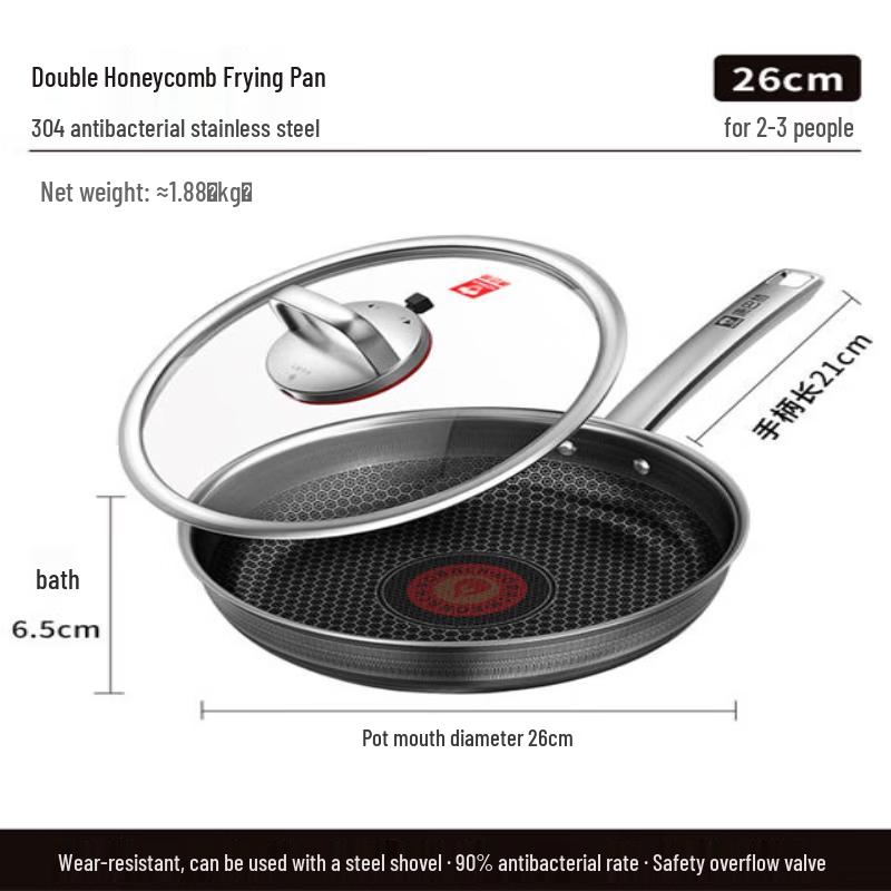 

KOBACH 6th Gen Non-stick Stainless Steel Honeycomb Frying Pan