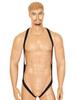 Mens Sleeveless Body Chest Harness Halter Neck Mankini Jockstrap Lingerie Underwear Leotard Bodysuit