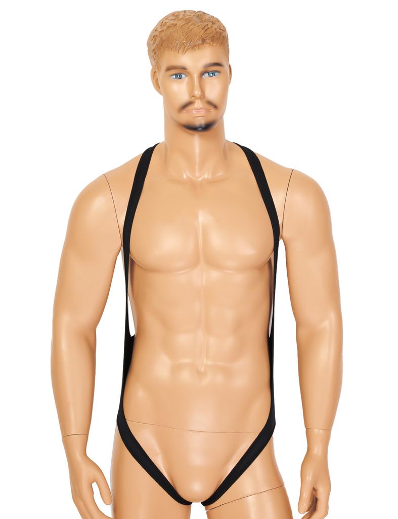 Mens Sleeveless Body Chest Harness Halter Neck Mankini Jockstrap Lingerie Underwear Leotard Bodysuit