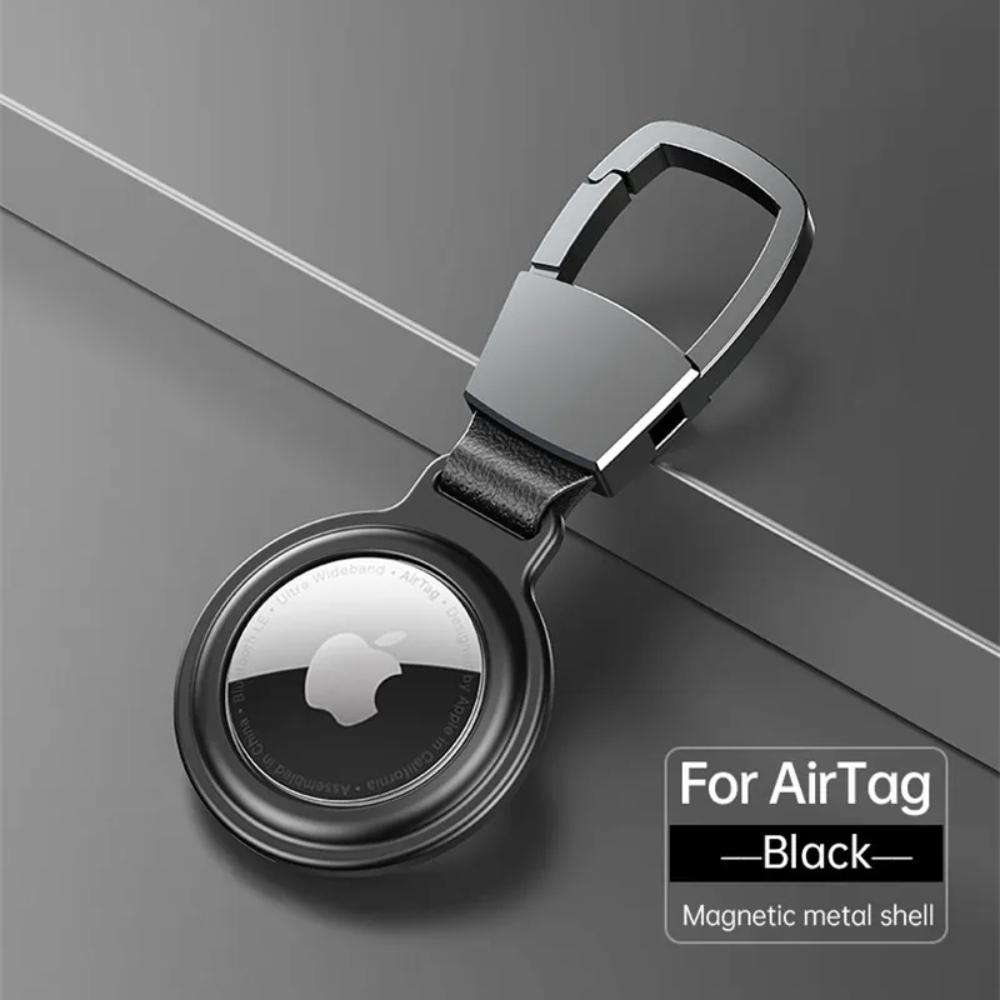 For AirTag Metal Case Protecto With keychain Metal Magnetic Shockproof Anti Scratch Fall Protect Shell Cover