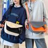 School Bag High Value Mail Carrier Men and Women Simple Color Matching Casual Large Capacity Versatile Shoulder Crossbody