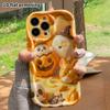 Phone Case: 2D Flat Design, Suitable for iPhone 18 17 16 15 14 13 Pro Protective Case, Pumpkin Ghost Combo, Perfect Christmas and Halloween Holiday Gi