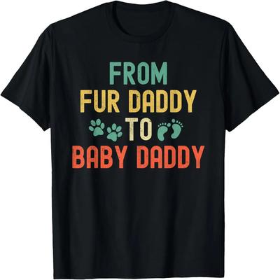De Papa Chien à Papa Bébé Nouveau Papa T-shirt assorti amusant pour couple