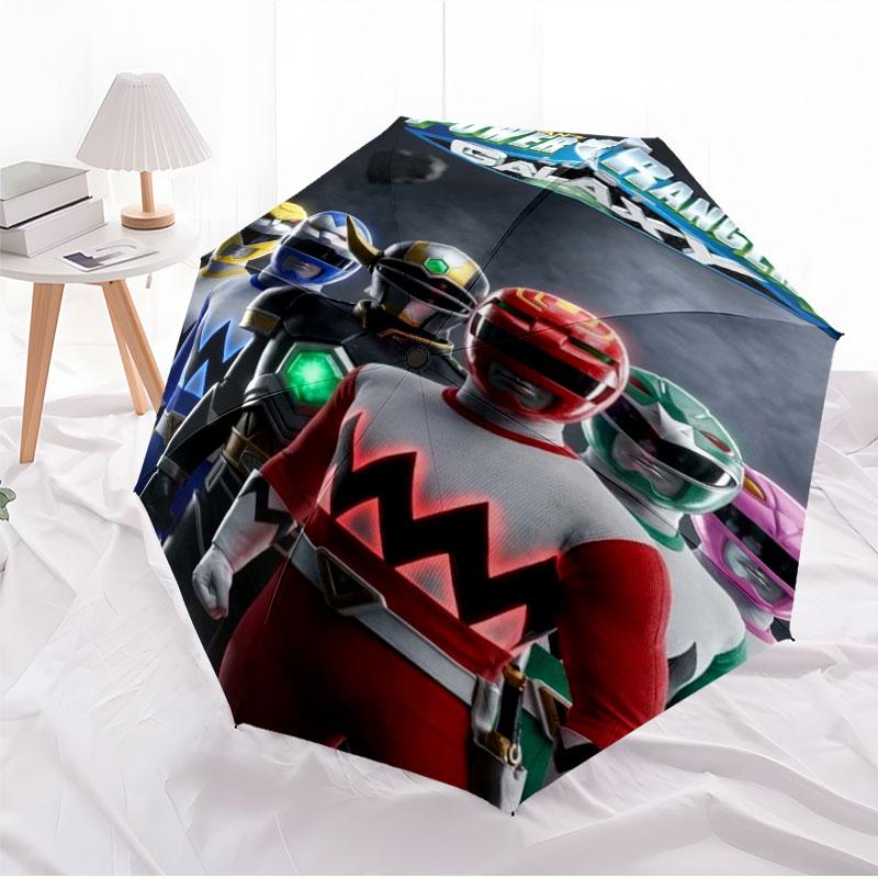 Superhero Power Rangers Umbrella Manual Open Close Umbrella Anti-UV Sun Rain Dual Use Umbrella