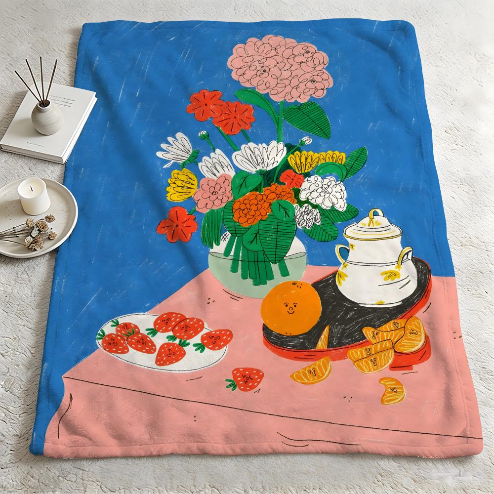 artist ttess smith robertss Throw Warm Soft Flannel Blanket Multiuse for Sofa Bed Camping Travel Nap