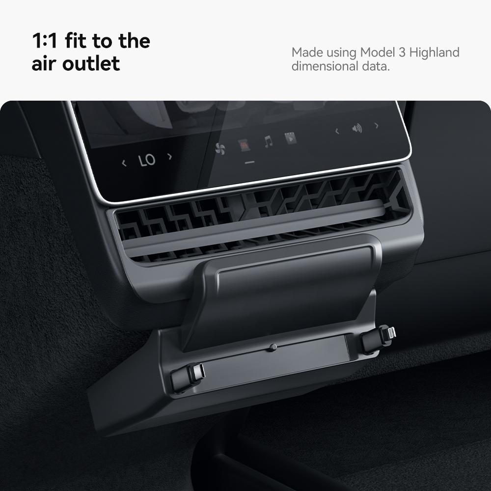 YZ For Tesla Model Y Juniper Model 3 Highland Rear Air Vent 27W Quick Charger USB Shunt HUB Power Splitter Apple Type-C Charger