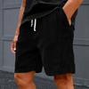 Men's Casual Shorts - Elastic Waist, Loose Corduroy, Trendy Multi-Pocket Shorts