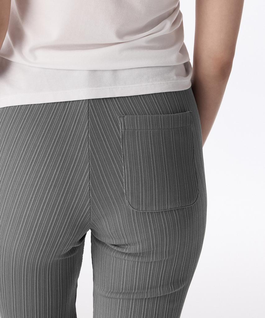 MUSINSA STANDARD WOMAN Women'S Vertical Texture Side Button Jersey Pants [Grey]