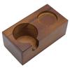 2-Hole Design Coffee Portafilter Holder Wooden Tamper Holder Coffee Making Accessories