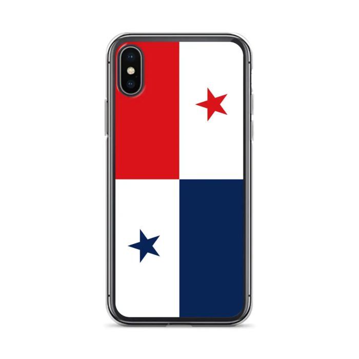 Coque Téléphone – Drapeau du Panama – Compatible iPhone XS – Étui Souple – Résistant et Antichoc - Silicone - Pixelforma