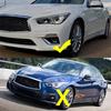For Infiniti Q50 2018 2019 2020 Car Front Bumper Foglight Foglamp Trim Cover Frame Hood Cap Lid Bezel 62257-6HH0A 62256-6HH0A