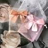 50Pcs Bow Candy Yarn Bag Solid Color Pearl Yarn Bag Jewelry Gift Bag Wedding Packaging Yarn Bag For Shops