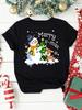 Womens Festive Christmas SnowUnisex Print TShirt Womens Harajuku Sleeve Casual Clothing Street Tops Tees Aesthetic Clothes