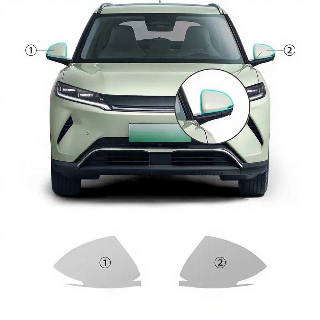 Car Lamp Protective Film for BYD YUAN UP ATTO 2 2024 2025 Headlight Rearview Film TPU Pre-cut Anti-scratch Transparent Stickers