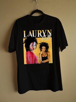 Vtg Lauryn Hill T-Shirt Black Short Sleeve All Size S-5XL