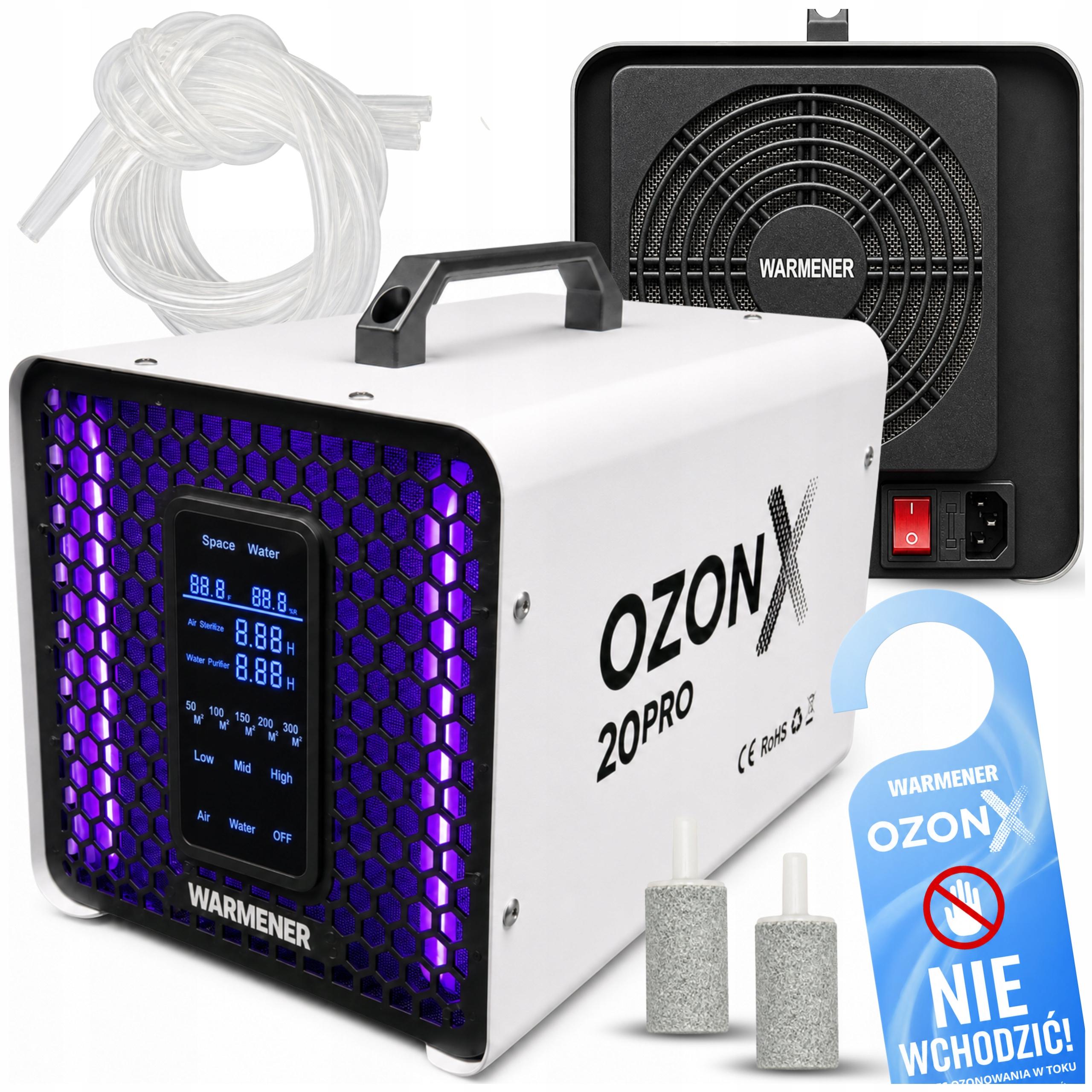 Generator de Ozono 20 /H Ozonator Profesional Aer Apă Casă Ozonx 160W