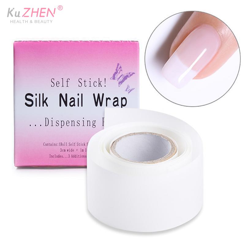 1 Roll 1M Repair Nail Silk UV Gel Building Fiber French Manicure Tools Nail Forms Extension Tips Adhesive Stickers Protect Nail