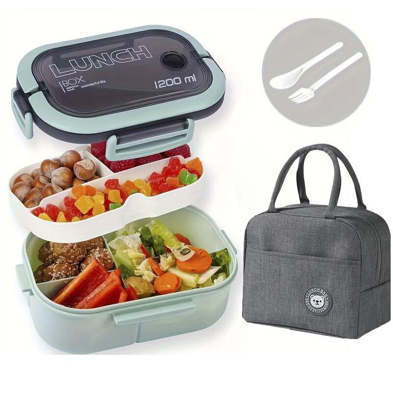 Microwavable Double-Layer Lunch Box Set