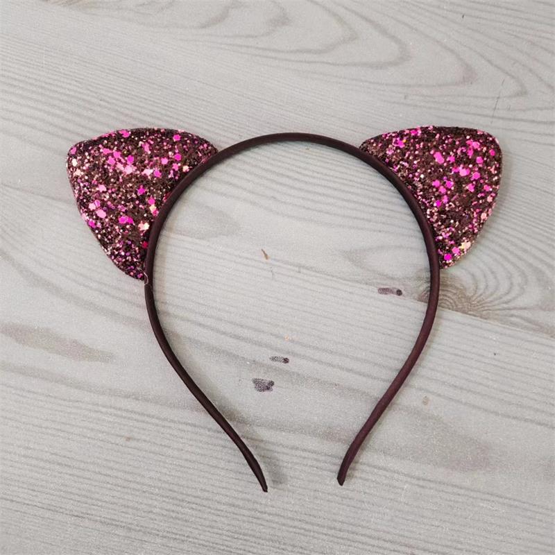 Cartoon Cat Ear Headband for Kids: Cute Scallion Powder Color Hair Accessory