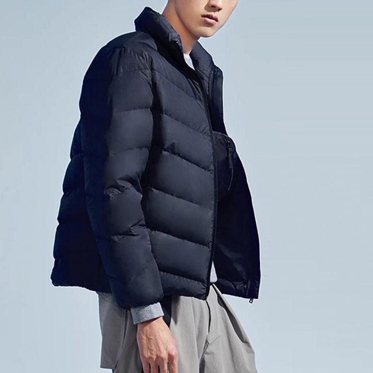 Li-Ning Logo Tréninkové Série Teplá Sportovní Péřová Bunda Pánská Svrchní Oblečení Černá AYMS267-1