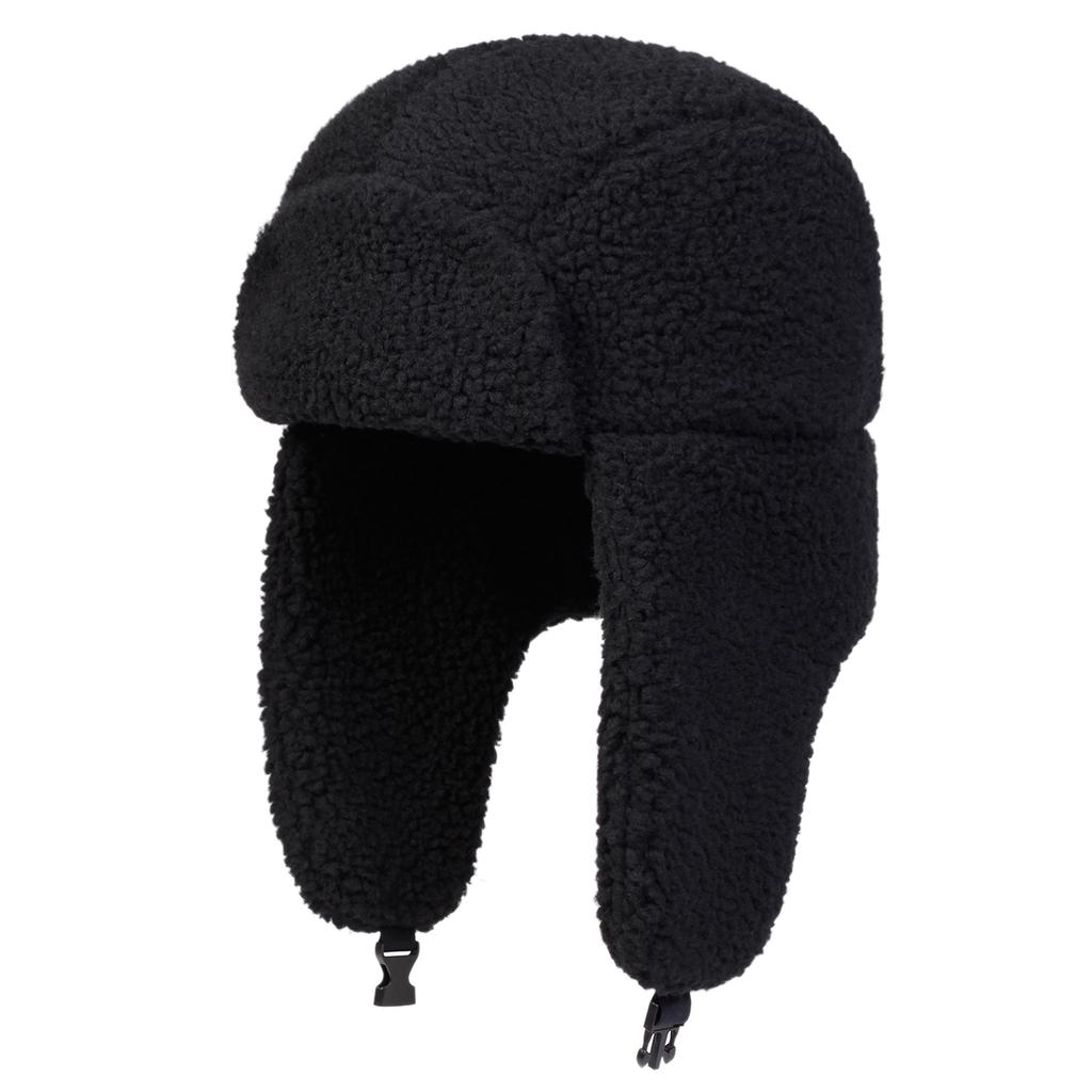 Unisex Lamb Fleece Lei Feng Hat Winter Earflap Hat Keep Warm Ski Hat Bomber Hat for Outdoor Riding Snow Activities