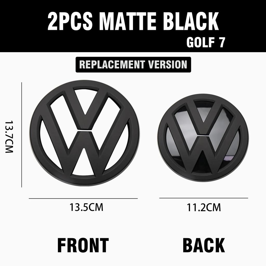 For VW VOLKSWAGEN New 1/2Pcs Car Front Bonnet Grill Rear Trunk Emblem Logo Cover Replacement Badge For Volkswagen VW Golf 7 MK7