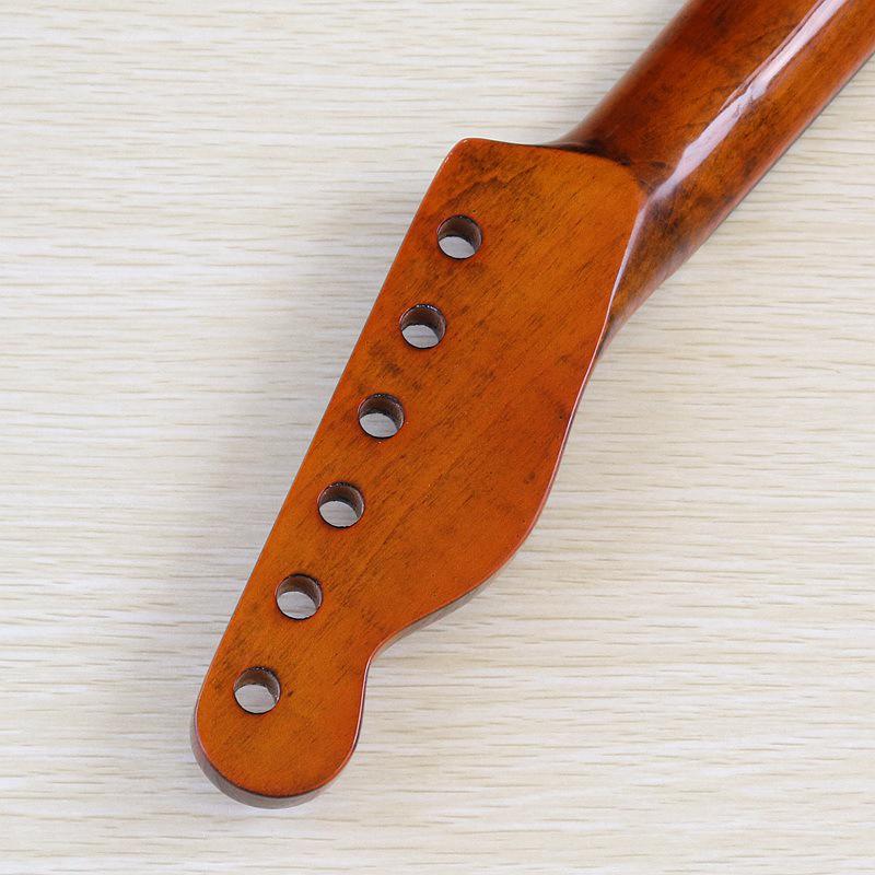 22 pražcový krk pro elektrickou kytaru TL, tónovaný palisandr, 6 strun, lesklý javorový povrch, ideální pro DIY projekty