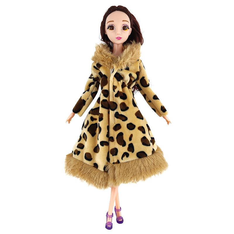 Long Coat Winter Warm Clothes Dress for 30cm Barbie Doll Accessories Kids Toy Girls Gift