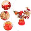 Golden Lucky Bag Flower Pot New Year'S Ornament Year Of The Dragon Housewarming Gift Lucky Bag Home Ornament
