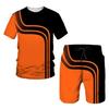 Sommer Männer Trend Trainingsanzüge Mode Harajuku Oansatz Kurzarm Übergroßen T Freizeit Shorts 2 Stück Outfit Outdoor Sport Sets