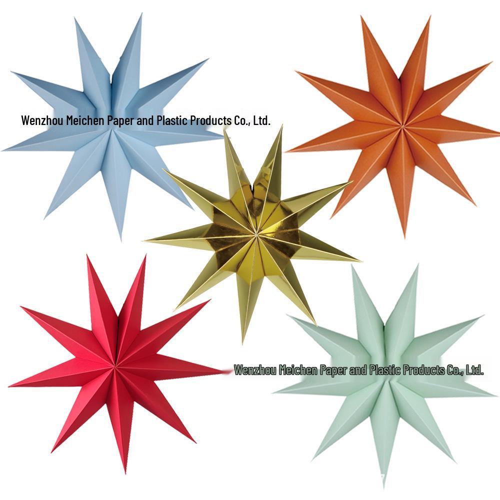 In-Stock Origami Nine-Pointed Star: Christmas, Birthday, and Window Decoration Star Lights