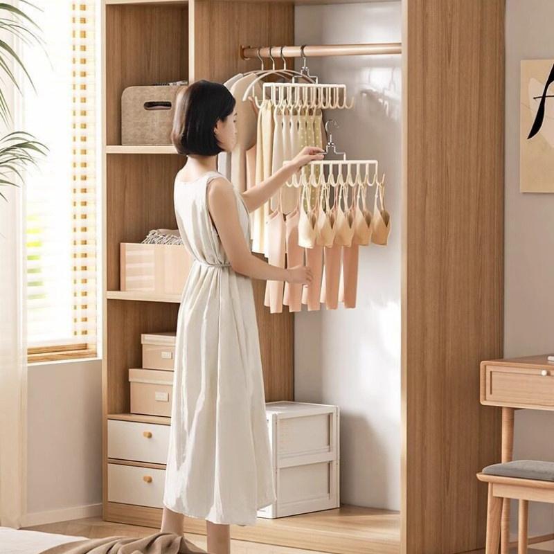 Space Saving Multi Hook Hanger 360 Degree Rotating Hook For Bras Camisoles Tank Tops In Wardrobe